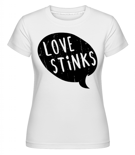 Love Stinks Bubble -  Shirtinator Women's T-Shirt - White - Vorn