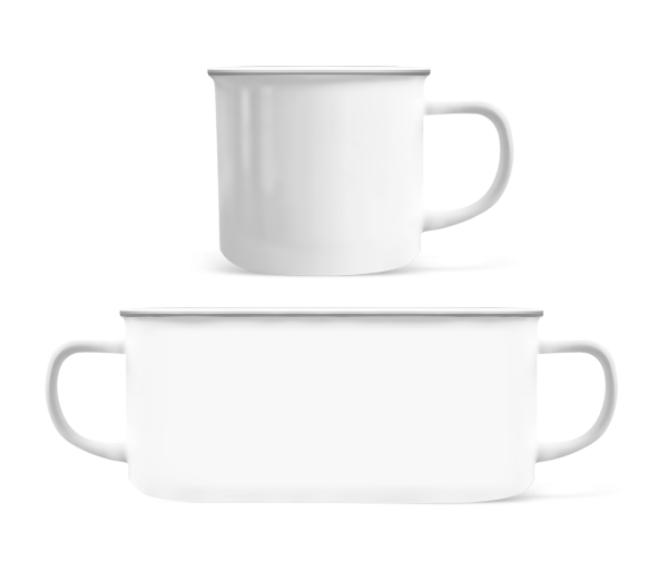 Enamel-cup - White - Front