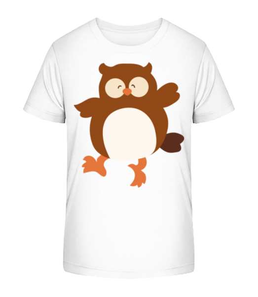 Kids Comic - Owl - Kid's Bio T-Shirt Stanley Stella - White - Front