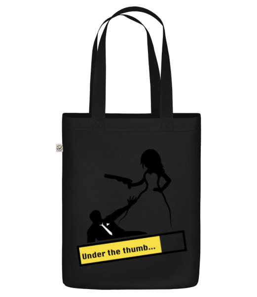 Under The Thumb - Organic tote bag - Black - Front