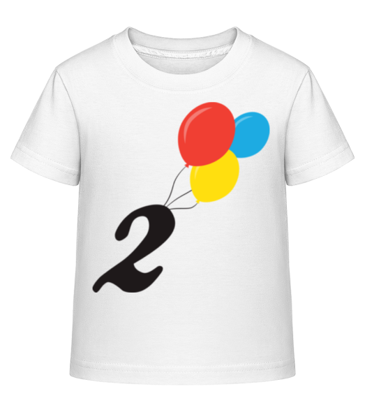 Anniversary 2 Balloons - Kid's Shirtinator T-Shirt - White - Front