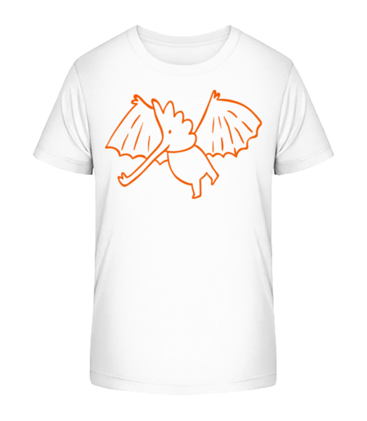 Dinosaur Kids Orange - Kid's Bio T-Shirt Stanley Stella - White - Front