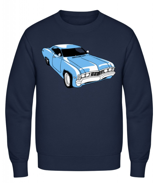 Car Comic - Men's Sweatshirt - Navy - Front