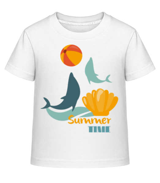 Summer Time Logo - Kid's Shirtinator T-Shirt - White - Front