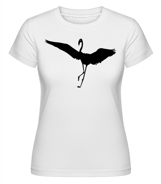 Flamingo Black -  Shirtinator Women's T-Shirt - White - Vorn