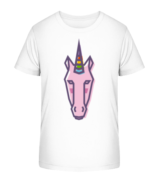 Unicorn Edged - Kid's Bio T-Shirt Stanley Stella - White - Front