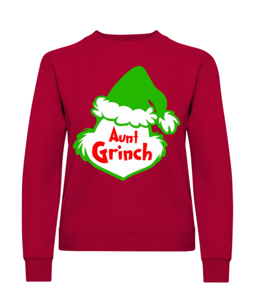 Aunt Grinch - Women's Sweatshirt - Red - Front