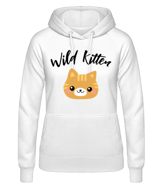 Wild Kitten - Women's Hoodie - White - Front