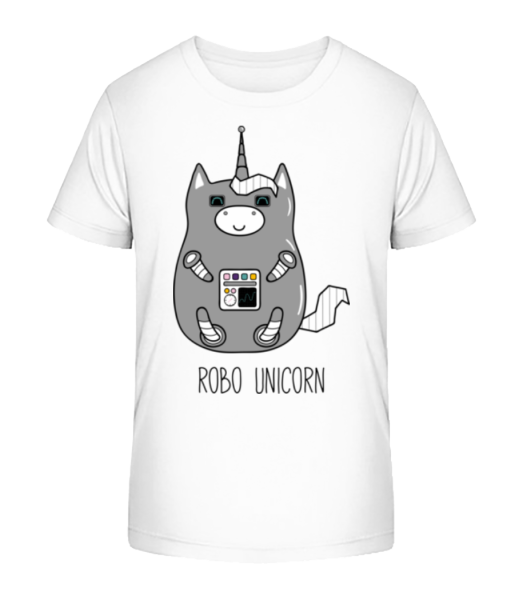 Robo Unicorn - Kid's Bio T-Shirt Stanley Stella - White - Front