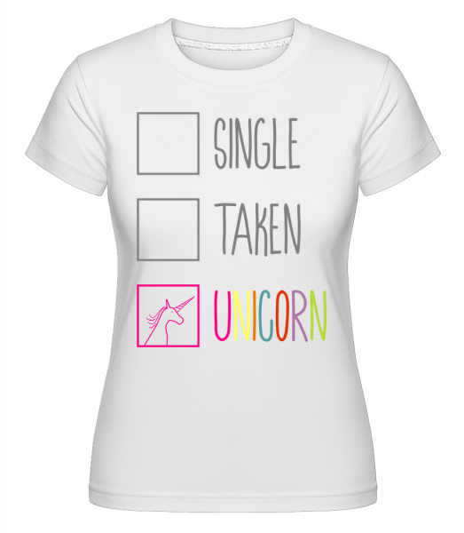 Single Taken Unicorn -  Shirtinator Women's T-Shirt - White - Vorn