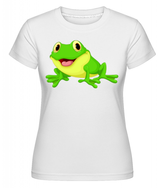Frog With Open Mouth -  Shirtinator Women's T-Shirt - White - Front