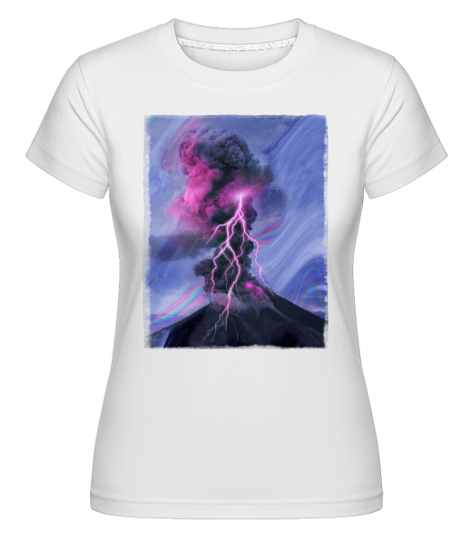 Neon Thunderstorm -  Shirtinator Women's T-Shirt - White - Vorn