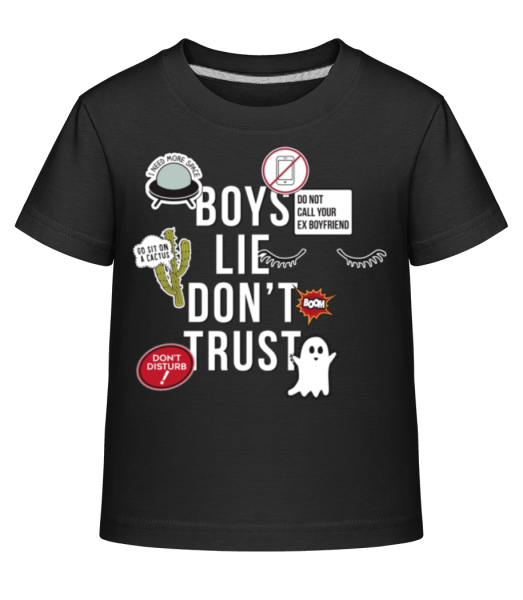 Boys Lie Don't Trust - Kid's Shirtinator T-Shirt - Black - Front