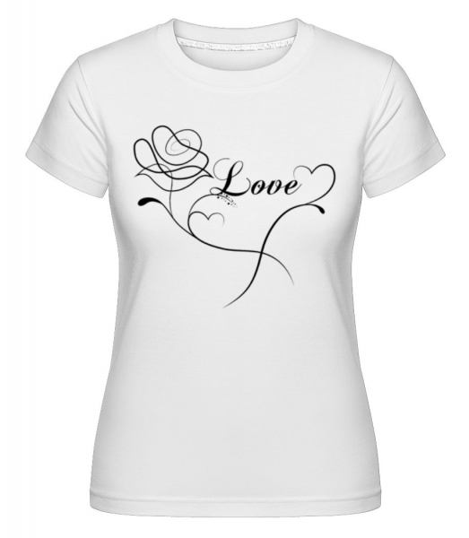 Love Flowers -  Shirtinator Women's T-Shirt - White - Front
