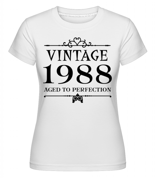 Vintage 1988 Perfection -  Shirtinator Women's T-Shirt - White - Vorn
