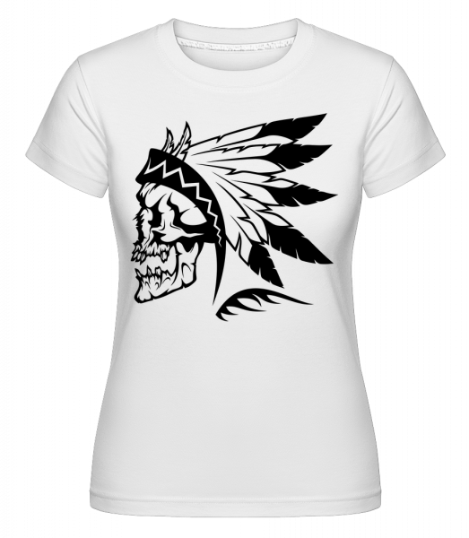 Wild West Skull -  Shirtinator Women's T-Shirt - White - Vorn