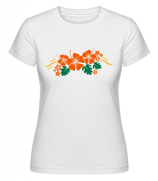 Flower Ornament Orange -  Shirtinator Women's T-Shirt - White - Front