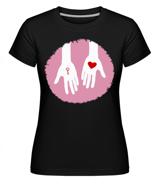 Key To The Heart -  Shirtinator Women's T-Shirt - Black - Vorn