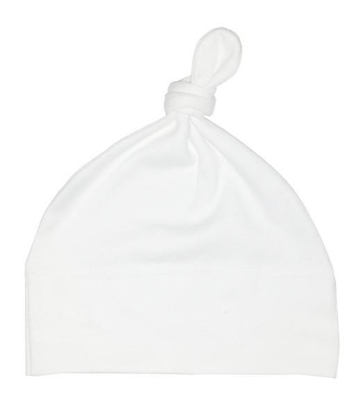Organic baby hat - White - Front