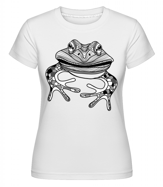 Frog Outline Drawing -  Shirtinator Women's T-Shirt - White - Vorn