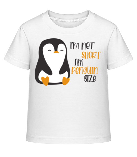 Im Not Short Penguinsize - Kid's Shirtinator T-Shirt - White - Front