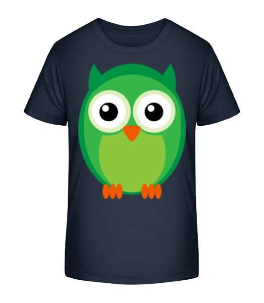 Kids Owl Green - Kid's Bio T-Shirt Stanley Stella - Navy - Front