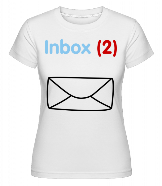 Inbox(2) Twins -  Shirtinator Women's T-Shirt - White - Vorn