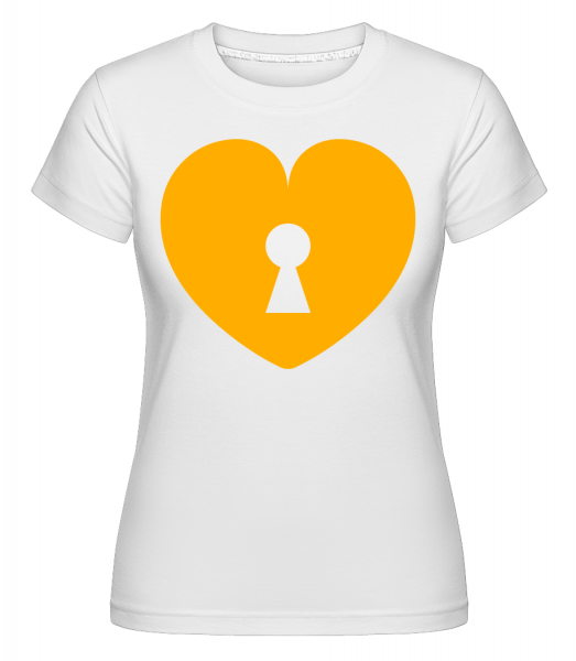 Lock Heart -  Shirtinator Women's T-Shirt - White - Vorn