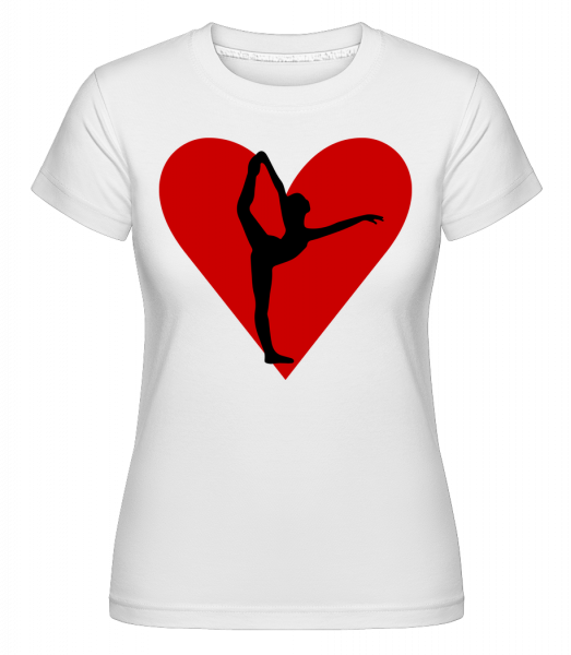 Yoga Heart -  Shirtinator Women's T-Shirt - White - Vorn