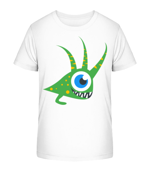 Funny Monster - Kid's Bio T-Shirt Stanley Stella - White - Front
