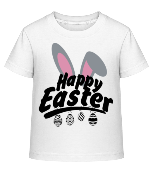 Happy Easter Logo - Kid's Shirtinator T-Shirt - White - Front