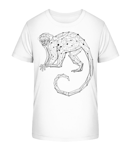 Polygon Monkey - Kid's Bio T-Shirt Stanley Stella - White - Front