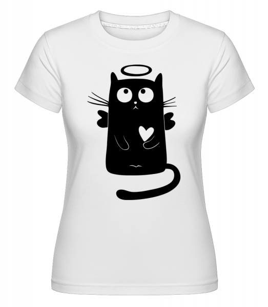 Angel Cat -  Shirtinator Women's T-Shirt - White - Vorn