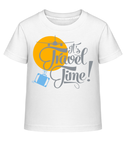 It's Travel Time! - Kid's Shirtinator T-Shirt - White - Front