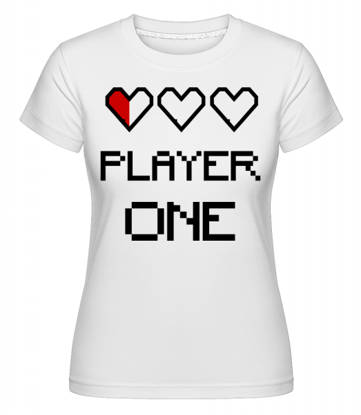 Player One -  Shirtinator Women's T-Shirt - White - Vorn