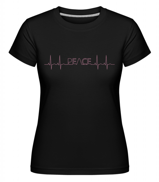 Peace Heartbeat -  Shirtinator Women's T-Shirt - Black - Vorn