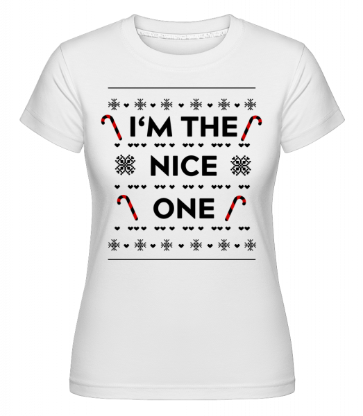 I'm The Nice One -  Shirtinator Women's T-Shirt - White - Vorn