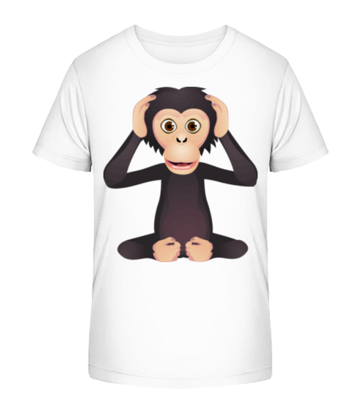 Deaf Monkey - Kid's Bio T-Shirt Stanley Stella - White - Front