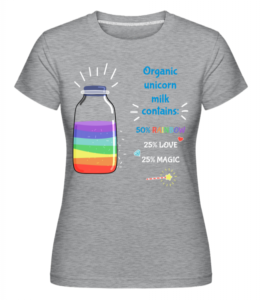 Organic Unicorn Milk -  Shirtinator Women's T-Shirt - Heather grey - Vorn
