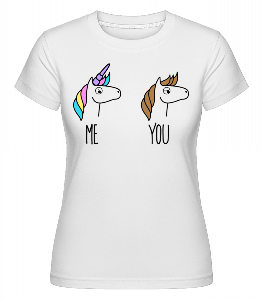 Me You Unicorns -  Shirtinator Women's T-Shirt - White - Vorn