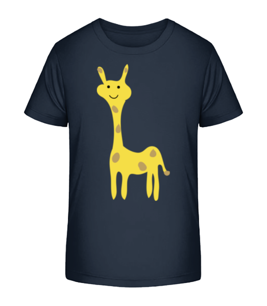 Kids Comic - Giraffe - Kid's Bio T-Shirt Stanley Stella - Navy - Front
