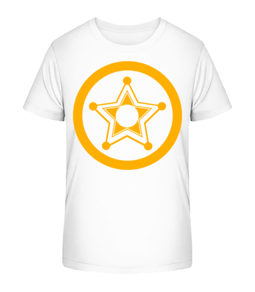 Star Icon Yellow - Kid's Bio T-Shirt Stanley Stella - White - Front