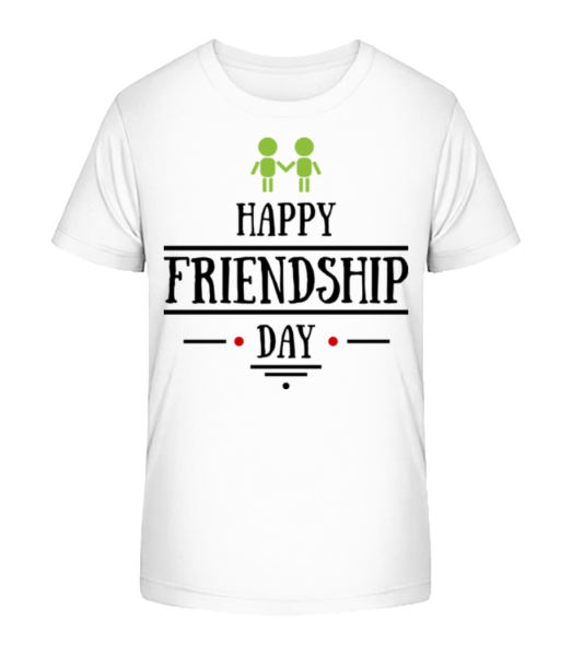 Happy Friendship Day - Kid's Bio T-Shirt Stanley Stella - White - Front