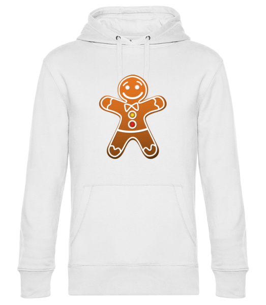 Gingerbread Man - Unisex Premium Hoodie - White - Front