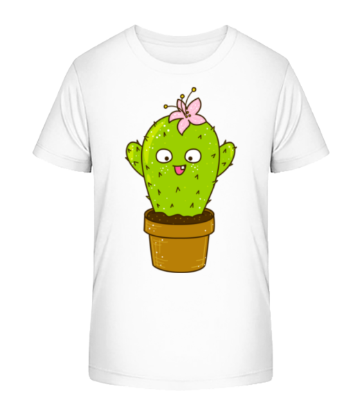 Funny Cactus - Kid's Bio T-Shirt Stanley Stella - White - Front