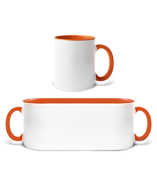 Two-toned Mug - White / Orange - Front