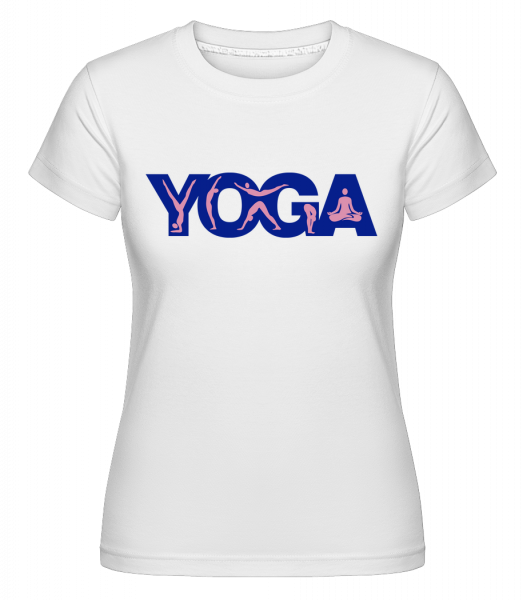 Yoga Sign Blue -  Shirtinator Women's T-Shirt - White - Vorn