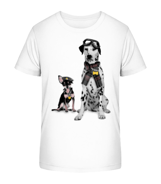 Dogs Military - Kid's Bio T-Shirt Stanley Stella - White - Front
