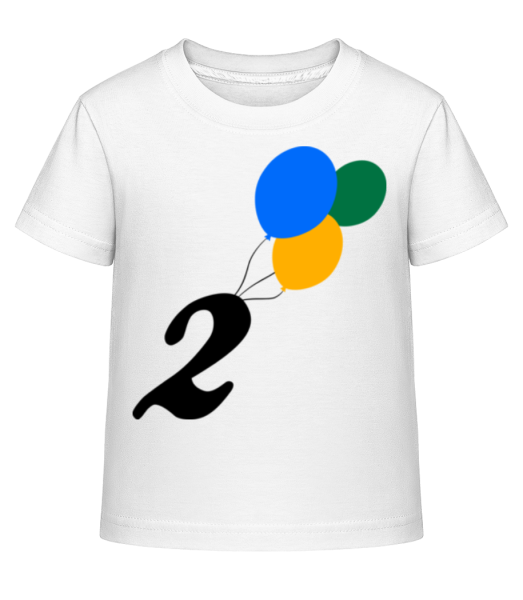 Anniversary 2 Balloons - Kid's Shirtinator T-Shirt - White - Front