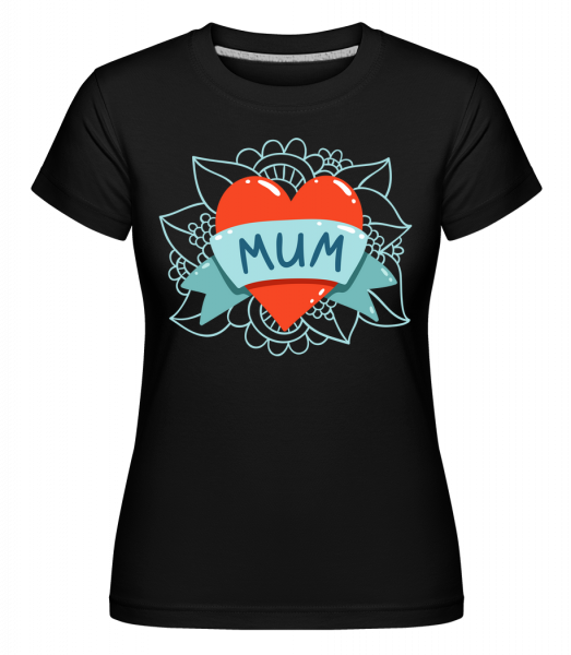 Mum Heart Icon -  Shirtinator Women's T-Shirt - Black - Vorn